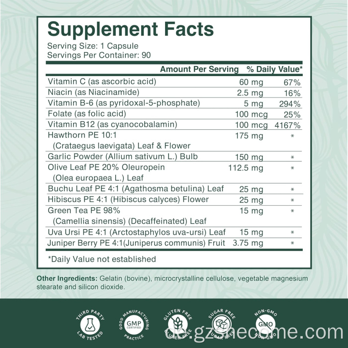Blutdruckkapseln unterstützen die Hawthorn Beere
